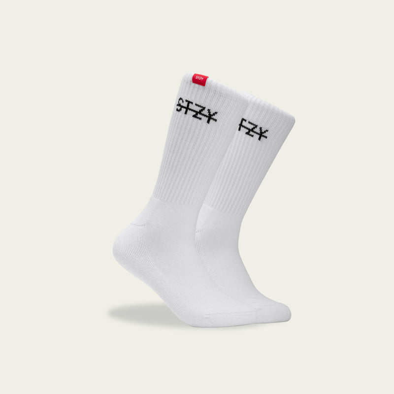 Adapt® Statement Crew Socks [4 Pair] - White – Stzy Socks